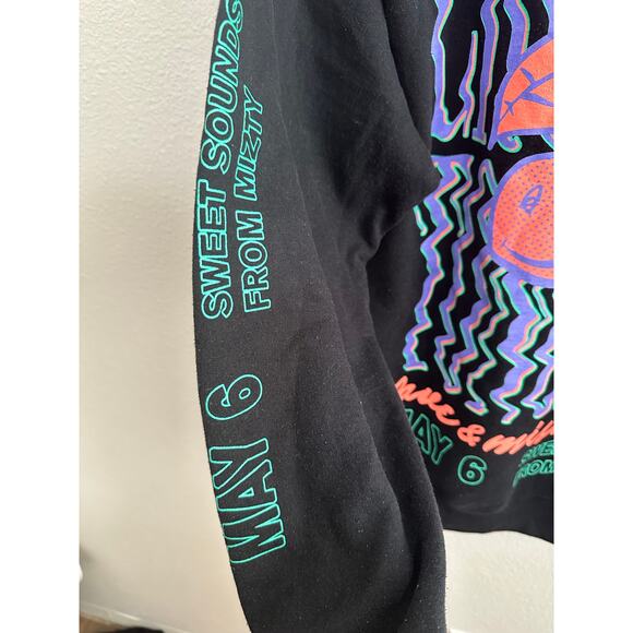 Crooked Tongues Rave and Misbehave May 6 Black Hoodie Size M Unisex Cherry Print - Picture 5 of 9